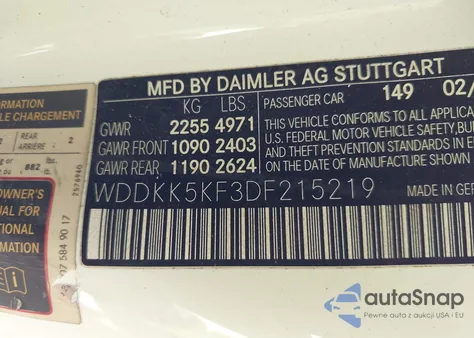 2013 Mercedes-Benz E 350 из США, поврежденный, VIN WDDKK5KF3DF215219